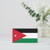 Carte De Visite Drapeau jordanien, Drapeau de Jordanie (Debout devant)