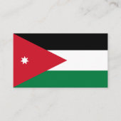 Carte De Visite Drapeau jordanien, Drapeau de Jordanie (Devant)