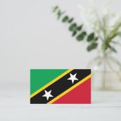 Carte De Visite Drapeau Kittitian / Nevisian, Saint-Kitts-et-Nevis (Debout devant)