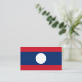 Carte De Visite Drapeau lao, Drapeau du Laos (Debout devant)