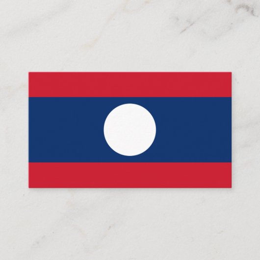 Carte De Visite Drapeau lao, Drapeau du Laos (Devant)