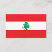 Carte De Visite Drapeau libanais (Devant)