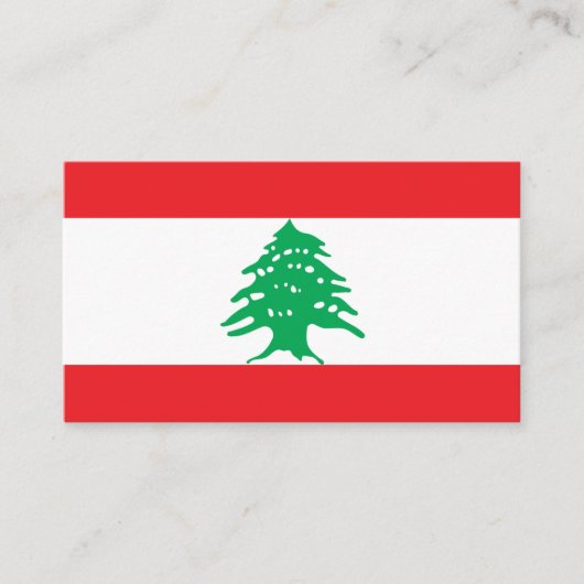 Carte De Visite Drapeau libanais, Drapeau du Liban (Devant)