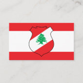 Carte De Visite Drapeau libanais et armoiries du Liban (Devant)