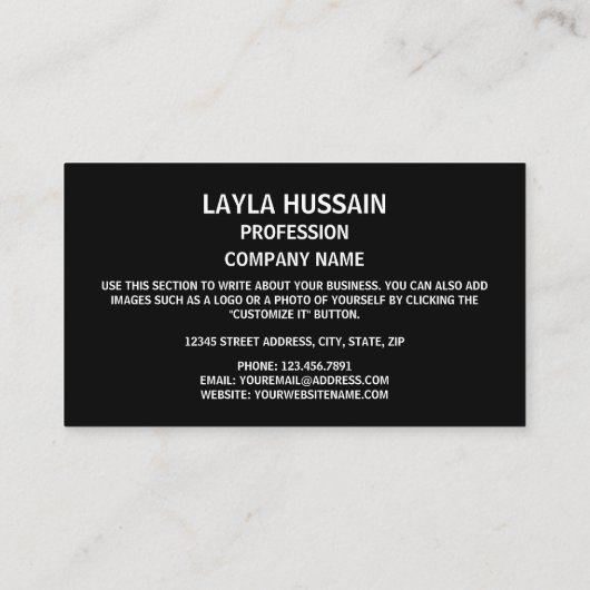 Carte De Visite Drapeau libyen, Drapeau libyen (Dos)