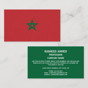 Carte De Visite Drapeau marocain, Drapeau du Maroc