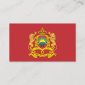 Carte De Visite Drapeau marocain et armoiries, Drapeau du Maroc (Devant)
