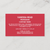 Carte De Visite Drapeau mauritanien, Drapeau mauritanien (Dos)