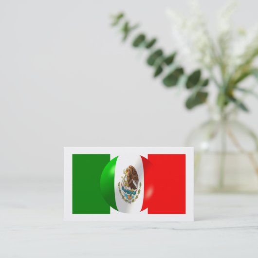 Carte De Visite Drapeau mexicain (Debout devant)