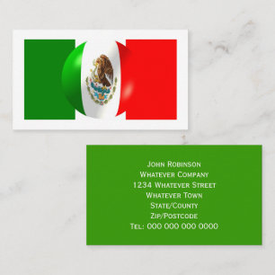 Carte De Visite Drapeau Mexicain