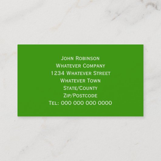 Carte De Visite Drapeau mexicain (Dos)