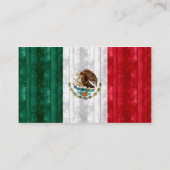 Carte De Visite Drapeau mexicain en bois (Dos)