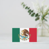 Carte De Visite Drapeau mexicain et armoiries, Drapeau du Mexique (Debout devant)