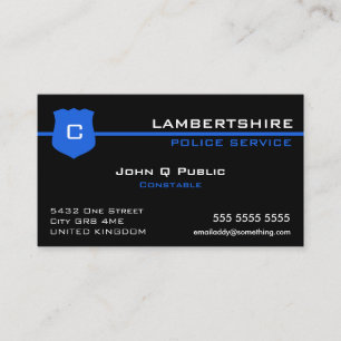 Carte De Visite Drapeau mince de Blue Line R-U