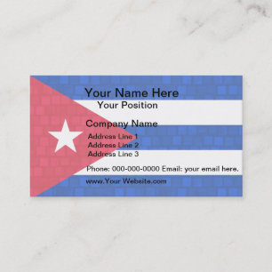 Carte De Visite Drapeau moderne de Cubain de motif