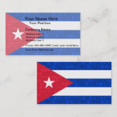 Carte De Visite Drapeau moderne de Cubain de motif (Devant / Derrière)