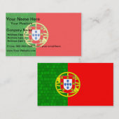 Carte De Visite Drapeau moderne de Portugais de motif (Devant / Derrière)
