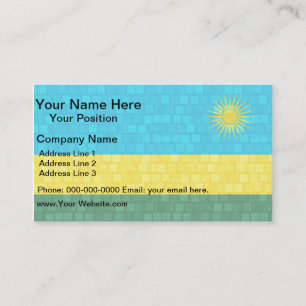 Carte De Visite Drapeau moderne de Rwandais de motif