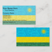Carte De Visite Drapeau moderne de Rwandais de motif (Devant / Derrière)