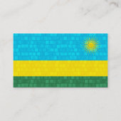 Carte De Visite Drapeau moderne de Rwandais de motif (Dos)