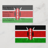 Carte De Visite Drapeau moderne Motif du Kenya (Devant / Derrière)