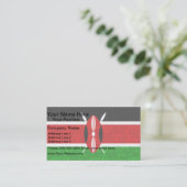 Carte De Visite Drapeau moderne Motif du Kenya (Debout devant)