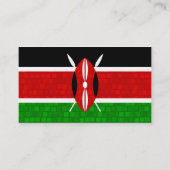 Carte De Visite Drapeau moderne Motif du Kenya (Dos)