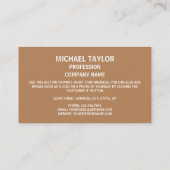 Carte De Visite Drapeau moldave, Drapeau moldave (Dos)