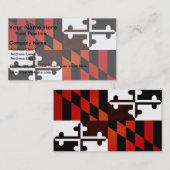 Carte De Visite Drapeau monochrome du Maryland (Devant / Derrière)