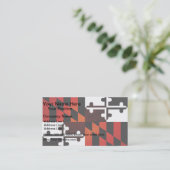 Carte De Visite Drapeau monochrome du Maryland (Debout devant)