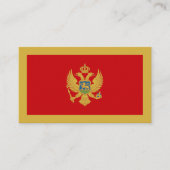 Carte De Visite Drapeau monténégrin, Drapeau du Monténégro (Devant)