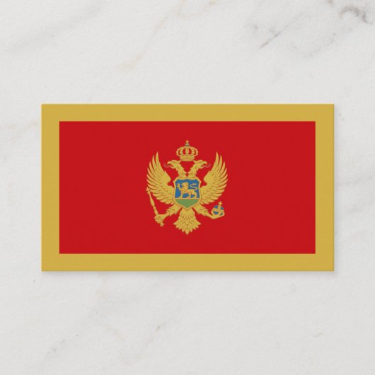 Carte De Visite Drapeau monténégrin, Drapeau du Monténégro (Devant)