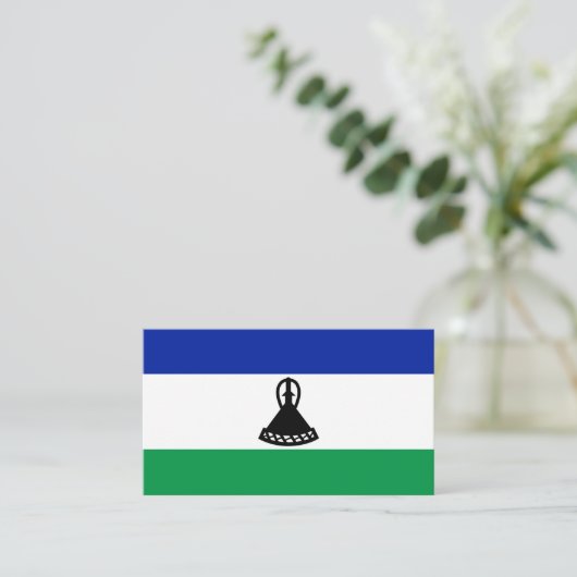 Carte De Visite Drapeau Mosotho, Drapeau du Lesotho (Debout devant)