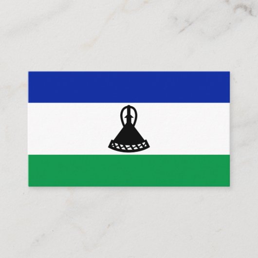 Carte De Visite Drapeau Mosotho, Drapeau du Lesotho (Devant)