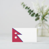 Carte De Visite Drapeau népalais (Debout devant)
