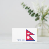 Carte De Visite Drapeau népalais, Drapeau népalais (Debout devant)