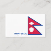 Carte De Visite Drapeau népalais, Drapeau népalais (Devant)