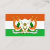 Carte De Visite Drapeau nigérien et armoiries, Drapeau du Niger (Devant)