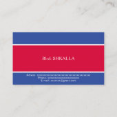 Carte De Visite Drapeau nord-coréen (Dos)