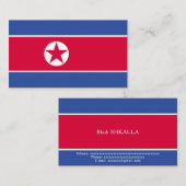 Carte De Visite Drapeau nord-coréen (Devant / Derrière)