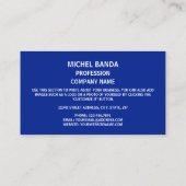 Carte De Visite Drapeau norvégien, Drapeau norvégien (Dos)