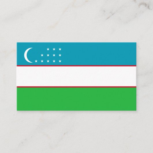 Carte De Visite Drapeau ouzbek, Drapeau ouzbek (Devant)