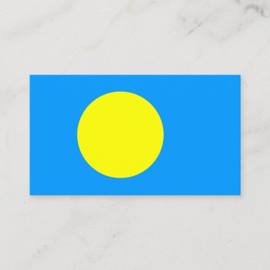 Carte De Visite Drapeau Palaos, Drapeau Palaos (Devant)