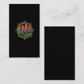 Carte De Visite Drapeau panafricain de l'UNIA - Libération noire (Devant / Derrière)