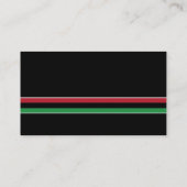 Carte De Visite Drapeau panafricain Design, billet Junetten Boisso (Dos)