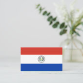 Carte De Visite Drapeau paraguayen, Drapeau du Paraguay (Debout devant)