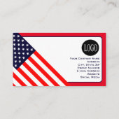 Carte De Visite Drapeau patriotique américain (Dos)