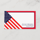 Carte De Visite Drapeau patriotique américain (Devant)
