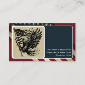Carte De Visite Drapeau patriotique américain (Devant)