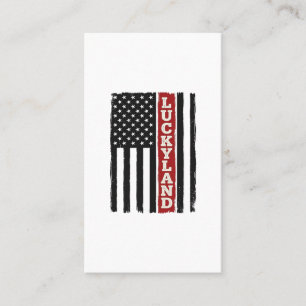 Carte De Visite Drapeau Patriotique Vertical Luckyland Vintage